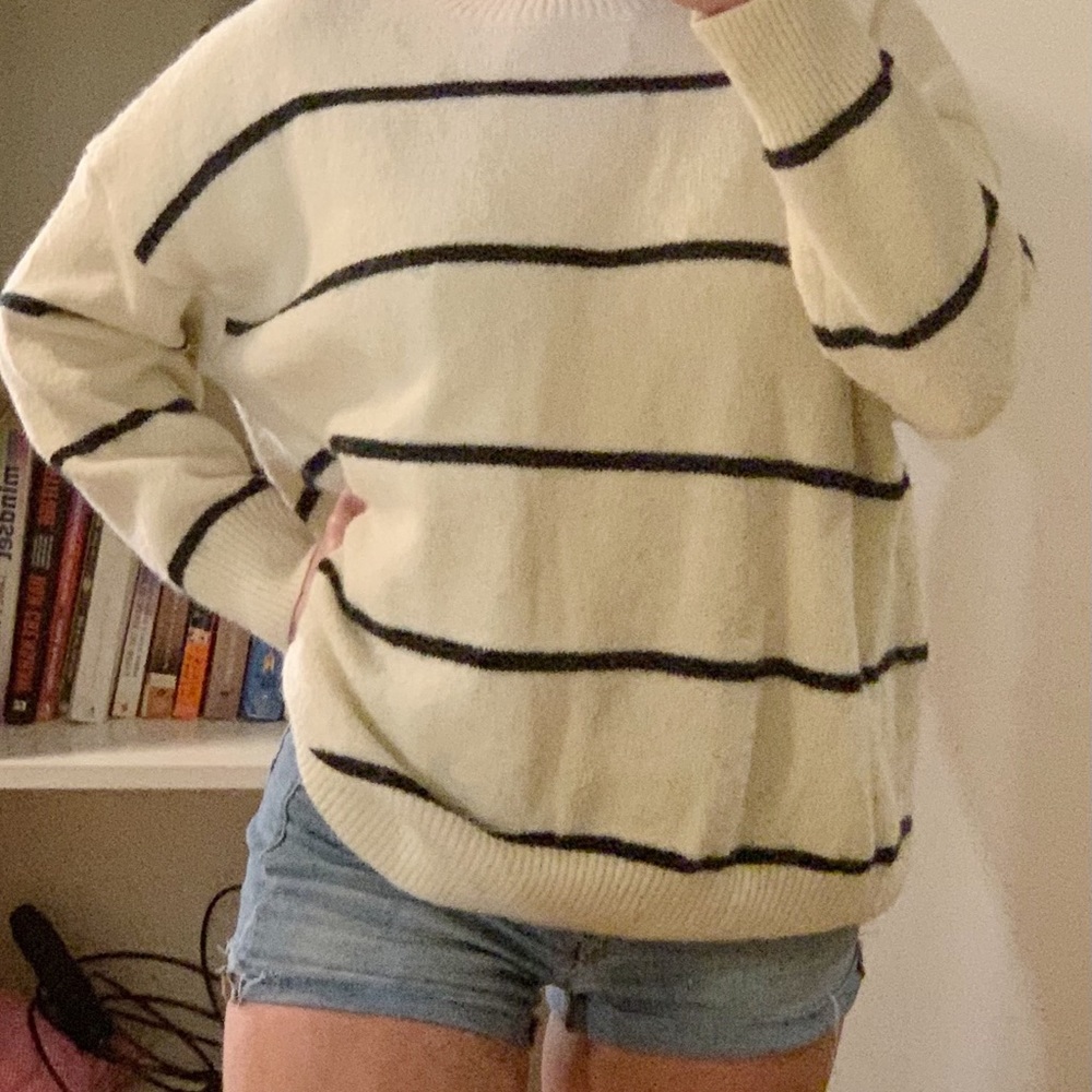 Striped Winter Knit Sweater - Verge Girl